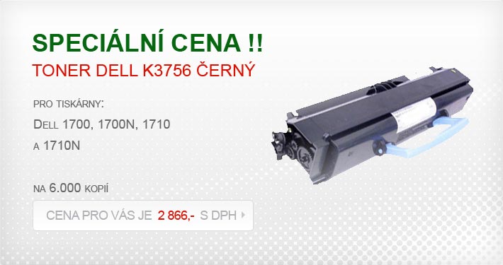 AKCE toner Dell K3756 pro tiskárny Dell 1700, 1700N, 1710 a 1710N