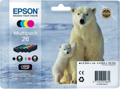 Inkoust Epson 26 C13T26164010 CMYK multipack